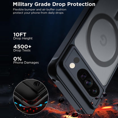 For Google Pixel 9 Pro XL MagSafe Ultra-thin Translucent PC+TPU Phone Case(Black) by buy2fix