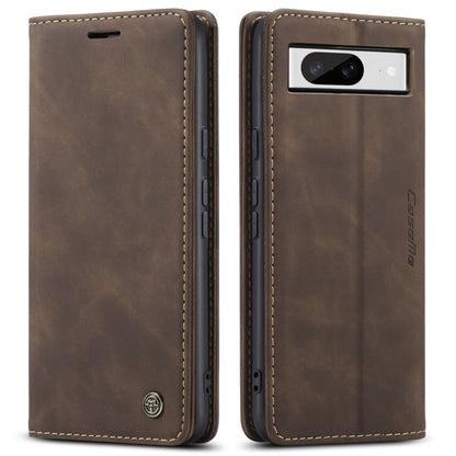 For Google Pixel 8 CaseMe 013 Multifunctional Horizontal Flip Leather Phone Case(Coffee) - Google Cases by CaseMe | Online Shopping UK | buy2fix