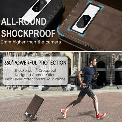 For Google Pixel 8 CaseMe 013 Multifunctional Horizontal Flip Leather Phone Case(Coffee) - Google Cases by CaseMe | Online Shopping UK | buy2fix
