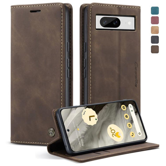 For Google Pixel 8 CaseMe 013 Multifunctional Horizontal Flip Leather Phone Case(Coffee) - Google Cases by CaseMe | Online Shopping UK | buy2fix