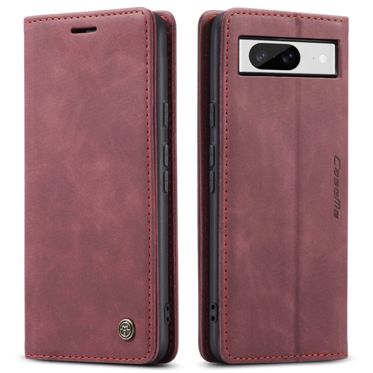 For Google Pixel 8 CaseMe 013 Multifunctional Horizontal Flip Leather Phone Case(Wine Red) - Google Cases by CaseMe | Online Shopping UK | buy2fix