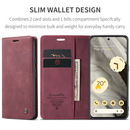 For Google Pixel 8 CaseMe 013 Multifunctional Horizontal Flip Leather Phone Case(Wine Red) - Google Cases by CaseMe | Online Shopping UK | buy2fix
