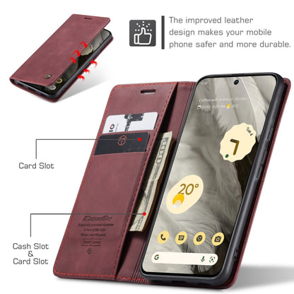 For Google Pixel 8 CaseMe 013 Multifunctional Horizontal Flip Leather Phone Case(Wine Red) - Google Cases by CaseMe | Online Shopping UK | buy2fix