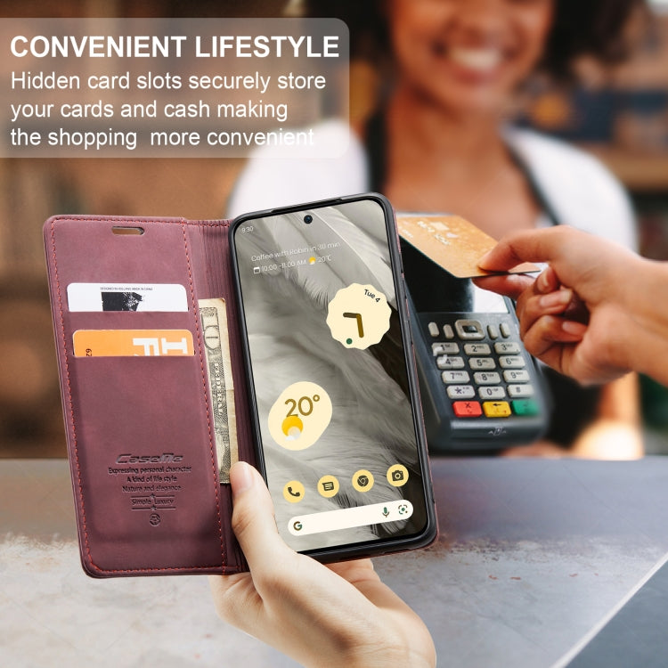 For Google Pixel 8 CaseMe 013 Multifunctional Horizontal Flip Leather Phone Case(Wine Red) - Google Cases by CaseMe | Online Shopping UK | buy2fix