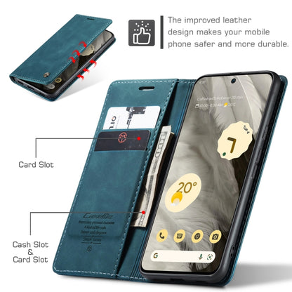 For Google Pixel 8 CaseMe 013 Multifunctional Horizontal Flip Leather Phone Case(Blue) - Google Cases by CaseMe | Online Shopping UK | buy2fix