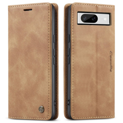 For Google Pixel 8 CaseMe 013 Multifunctional Horizontal Flip Leather Phone Case(Brown) - Google Cases by CaseMe | Online Shopping UK | buy2fix
