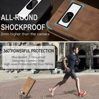 For Google Pixel 8 CaseMe 013 Multifunctional Horizontal Flip Leather Phone Case(Brown) - Google Cases by CaseMe | Online Shopping UK | buy2fix