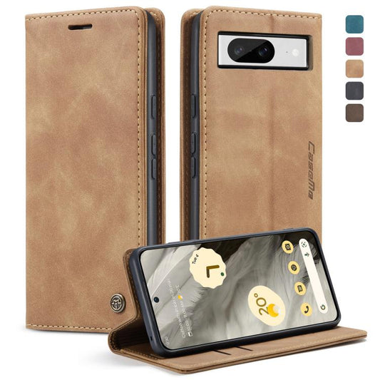 For Google Pixel 8 CaseMe 013 Multifunctional Horizontal Flip Leather Phone Case(Brown) - Google Cases by CaseMe | Online Shopping UK | buy2fix