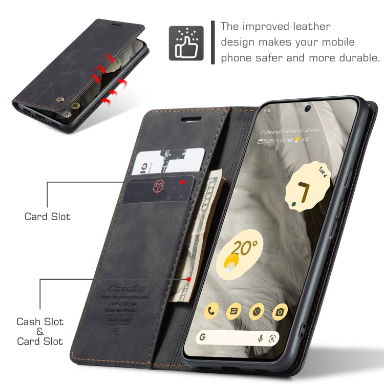 For Google Pixel 8 CaseMe 013 Multifunctional Horizontal Flip Leather Phone Case(Black) - Google Cases by CaseMe | Online Shopping UK | buy2fix