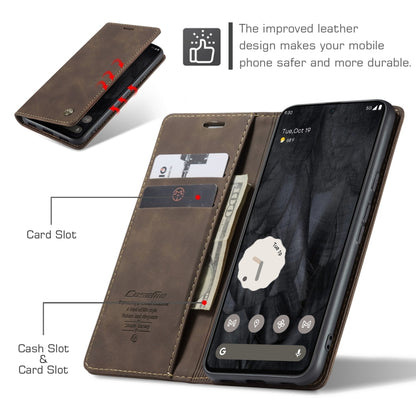 For Google Pixel 8 Pro CaseMe 013 Multifunctional Horizontal Flip Leather Phone Case(Coffee) - Google Cases by CaseMe | Online Shopping UK | buy2fix