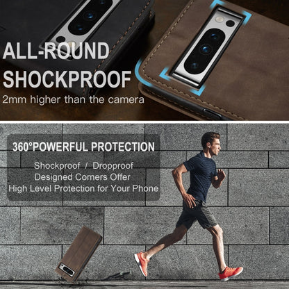 For Google Pixel 8 Pro CaseMe 013 Multifunctional Horizontal Flip Leather Phone Case(Coffee) - Google Cases by CaseMe | Online Shopping UK | buy2fix