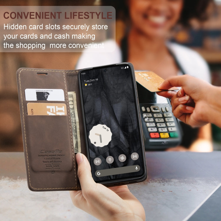 For Google Pixel 8 Pro CaseMe 013 Multifunctional Horizontal Flip Leather Phone Case(Coffee) - Google Cases by CaseMe | Online Shopping UK | buy2fix