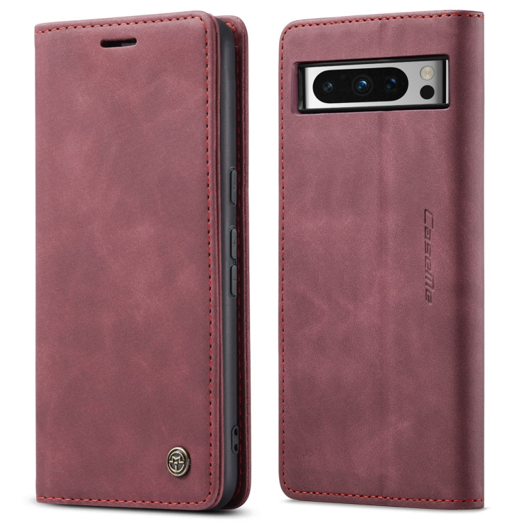 For Google Pixel 8 Pro CaseMe 013 Multifunctional Horizontal Flip Leather Phone Case(Wine Red) - Google Cases by CaseMe | Online Shopping UK | buy2fix