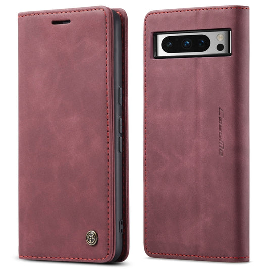 For Google Pixel 8 Pro CaseMe 013 Multifunctional Horizontal Flip Leather Phone Case(Wine Red) - Google Cases by CaseMe | Online Shopping UK | buy2fix
