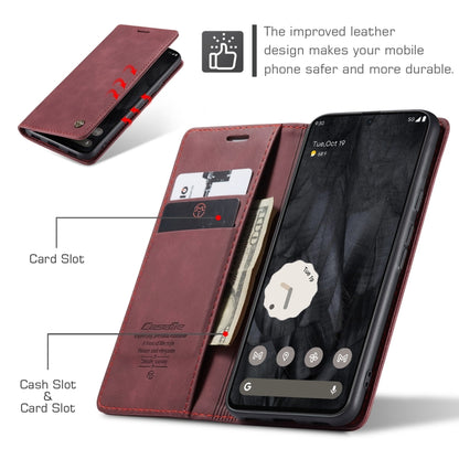 For Google Pixel 8 Pro CaseMe 013 Multifunctional Horizontal Flip Leather Phone Case(Wine Red) - Google Cases by CaseMe | Online Shopping UK | buy2fix