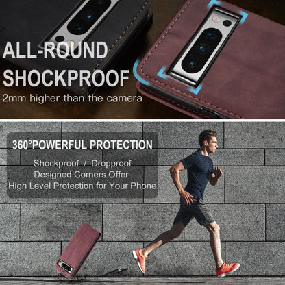 For Google Pixel 8 Pro CaseMe 013 Multifunctional Horizontal Flip Leather Phone Case(Wine Red) - Google Cases by CaseMe | Online Shopping UK | buy2fix
