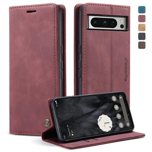 For Google Pixel 8 Pro CaseMe 013 Multifunctional Horizontal Flip Leather Phone Case(Wine Red) - Google Cases by CaseMe | Online Shopping UK | buy2fix