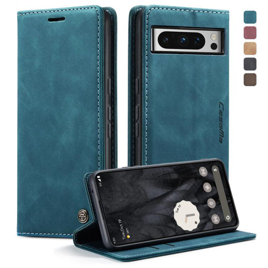 For Google Pixel 8 Pro CaseMe 013 Multifunctional Horizontal Flip Leather Phone Case(Blue) - Google Cases by CaseMe | Online Shopping UK | buy2fix