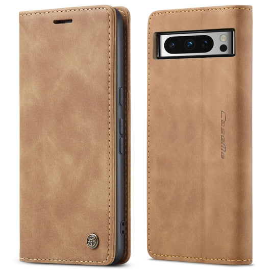 For Google Pixel 8 Pro CaseMe 013 Multifunctional Horizontal Flip Leather Phone Case(Brown) - Google Cases by CaseMe | Online Shopping UK | buy2fix