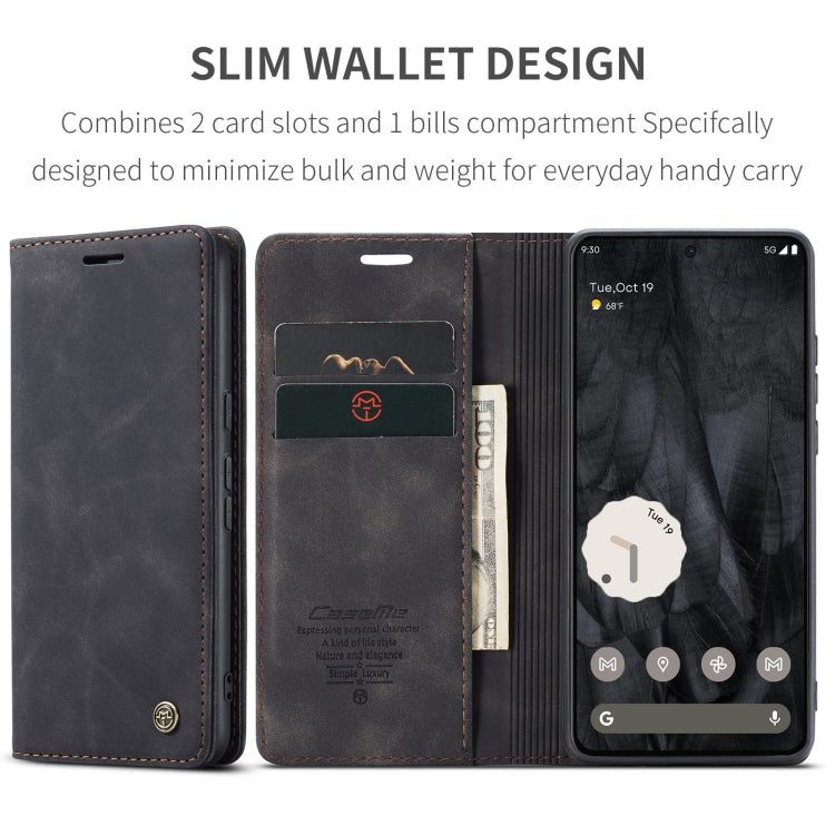 For Google Pixel 8 Pro CaseMe 013 Multifunctional Horizontal Flip Leather Phone Case(Black) - Google Cases by CaseMe | Online Shopping UK | buy2fix