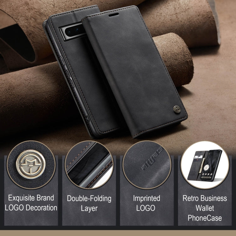 For Google Pixel 8 Pro CaseMe 013 Multifunctional Horizontal Flip Leather Phone Case(Black) - Google Cases by CaseMe | Online Shopping UK | buy2fix