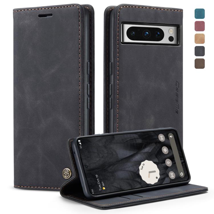 For Google Pixel 8 Pro CaseMe 013 Multifunctional Horizontal Flip Leather Phone Case(Black) - Google Cases by CaseMe | Online Shopping UK | buy2fix