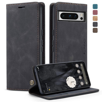 For Google Pixel 8 Pro CaseMe 013 Multifunctional Horizontal Flip Leather Phone Case(Black) - Google Cases by CaseMe | Online Shopping UK | buy2fix