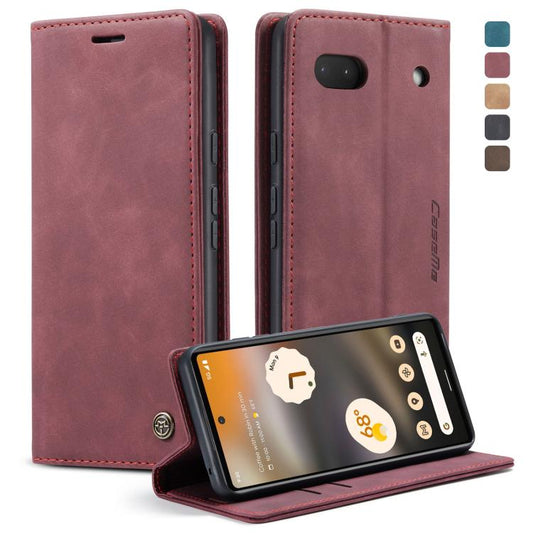 For Google Pixel 6A CaseMe 013 Multifunctional Horizontal Flip Leather Phone Case(Wine Red) - Google Cases by CaseMe | Online Shopping UK | buy2fix