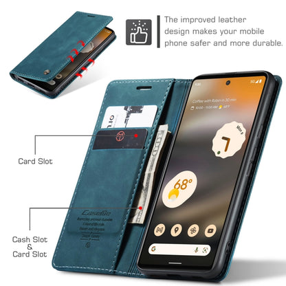 For Google Pixel 6A CaseMe 013 Multifunctional Horizontal Flip Leather Phone Case(Blue) - Google Cases by CaseMe | Online Shopping UK | buy2fix