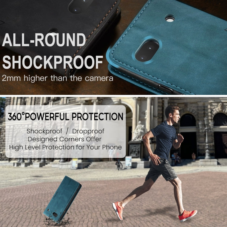 For Google Pixel 6A CaseMe 013 Multifunctional Horizontal Flip Leather Phone Case(Blue) - Google Cases by CaseMe | Online Shopping UK | buy2fix
