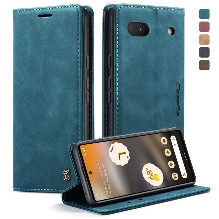 For Google Pixel 6A CaseMe 013 Multifunctional Horizontal Flip Leather Phone Case(Blue) - Google Cases by CaseMe | Online Shopping UK | buy2fix