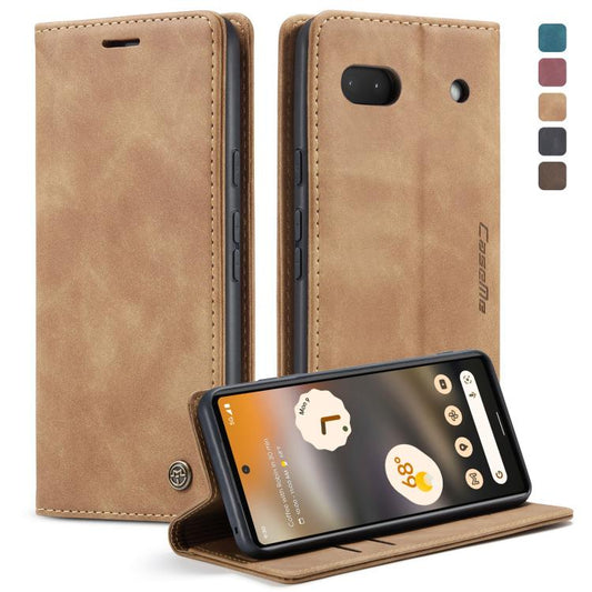 For Google Pixel 6A CaseMe 013 Multifunctional Horizontal Flip Leather Phone Case(Brown) - Google Cases by CaseMe | Online Shopping UK | buy2fix