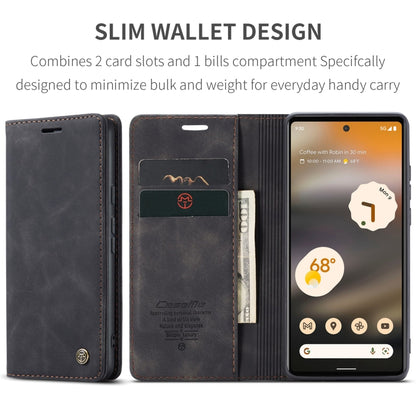 For Google Pixel 6A CaseMe 013 Multifunctional Horizontal Flip Leather Phone Case(Black) - Google Cases by CaseMe | Online Shopping UK | buy2fix