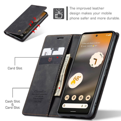 For Google Pixel 6A CaseMe 013 Multifunctional Horizontal Flip Leather Phone Case(Black) - Google Cases by CaseMe | Online Shopping UK | buy2fix