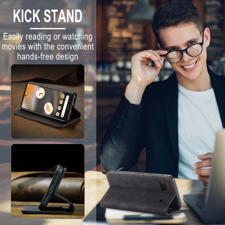 For Google Pixel 6A CaseMe 013 Multifunctional Horizontal Flip Leather Phone Case(Black) - Google Cases by CaseMe | Online Shopping UK | buy2fix