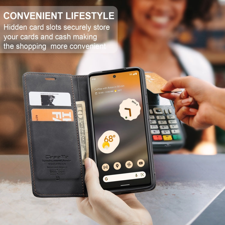 For Google Pixel 6A CaseMe 013 Multifunctional Horizontal Flip Leather Phone Case(Black) - Google Cases by CaseMe | Online Shopping UK | buy2fix