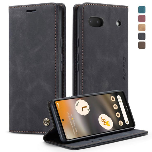 For Google Pixel 6A CaseMe 013 Multifunctional Horizontal Flip Leather Phone Case(Black) - Google Cases by CaseMe | Online Shopping UK | buy2fix