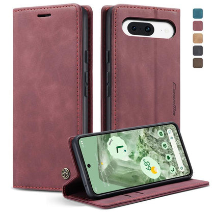 For Google Pixel 8A CaseMe 013 Multifunctional Horizontal Flip Leather Phone Case(Wine Red) - Google Cases by CaseMe | Online Shopping UK | buy2fix