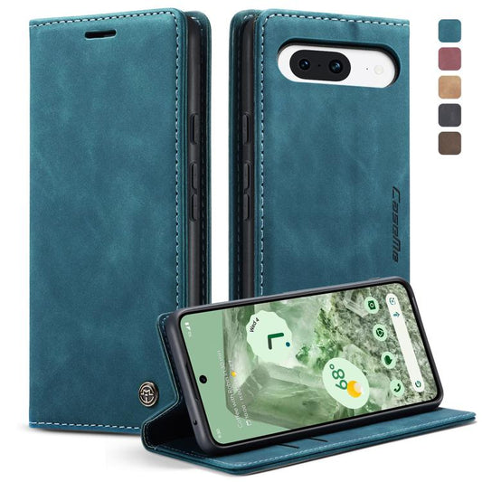 For Google Pixel 8A CaseMe 013 Multifunctional Horizontal Flip Leather Phone Case(Blue) - Google Cases by CaseMe | Online Shopping UK | buy2fix