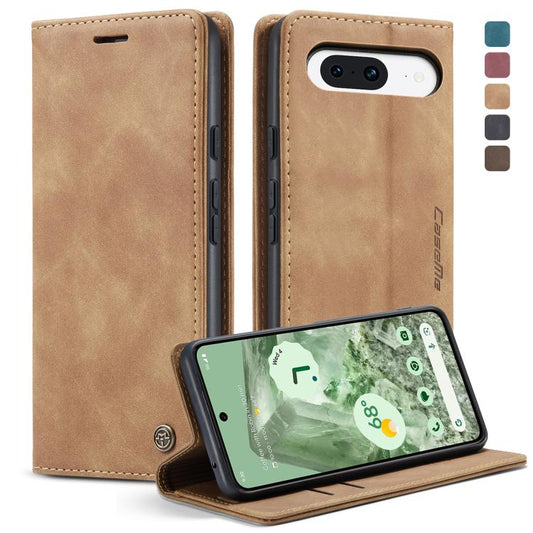 For Google Pixel 8A CaseMe 013 Multifunctional Horizontal Flip Leather Phone Case(Brown) - Google Cases by CaseMe | Online Shopping UK | buy2fix