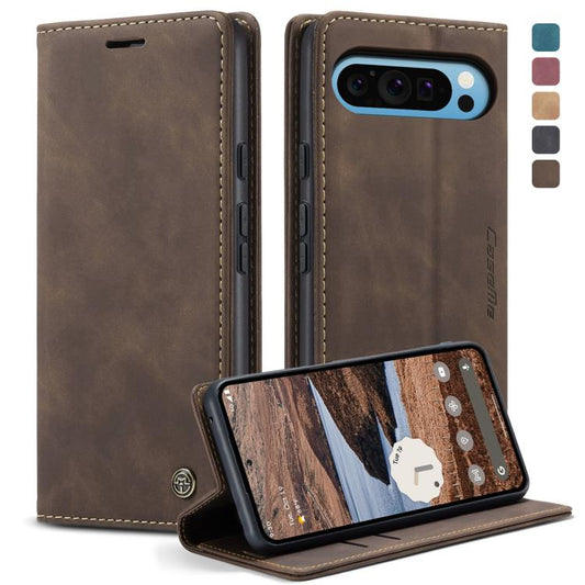 For Google Pixel 10 Pro XL / 9 Pro XL CaseMe 013 Multifunctional Horizontal Flip Leather Phone Case(Coffee) - Google Cases by CaseMe | Online Shopping UK | buy2fix