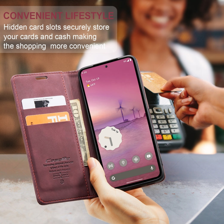 For Google Pixel 10 Pro XL / 9 Pro XL CaseMe 013 Multifunctional Horizontal Flip Leather Phone Case(Wine Red) - Google Cases by CaseMe | Online Shopping UK | buy2fix