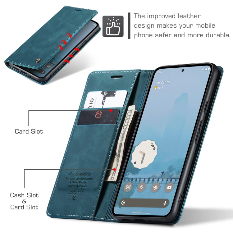 For Google Pixel 10 Pro XL / 9 Pro XL CaseMe 013 Multifunctional Horizontal Flip Leather Phone Case(Blue) - Google Cases by CaseMe | Online Shopping UK | buy2fix
