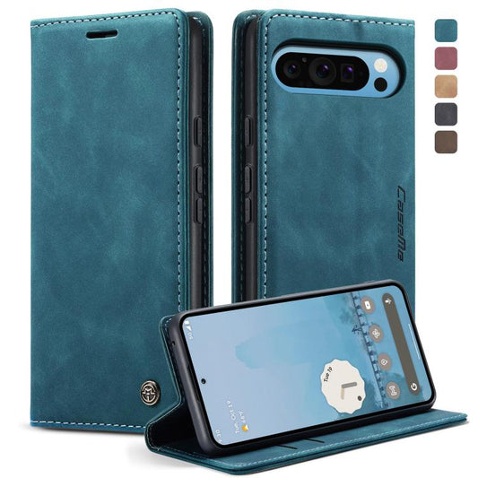 For Google Pixel 10 Pro XL / 9 Pro XL CaseMe 013 Multifunctional Horizontal Flip Leather Phone Case(Blue) - Google Cases by CaseMe | Online Shopping UK | buy2fix