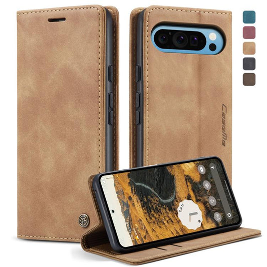 For Google Pixel 10 Pro XL / 9 Pro XL CaseMe 013 Multifunctional Horizontal Flip Leather Phone Case(Brown) - Google Cases by CaseMe | Online Shopping UK | buy2fix