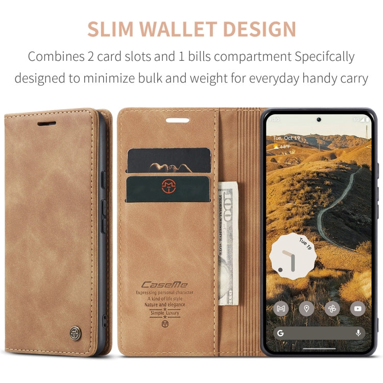For Google Pixel 10 Pro XL / 9 Pro XL CaseMe 013 Multifunctional Horizontal Flip Leather Phone Case(Brown) - Google Cases by CaseMe | Online Shopping UK | buy2fix