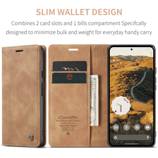 For Google Pixel 10 Pro XL / 9 Pro XL CaseMe 013 Multifunctional Horizontal Flip Leather Phone Case(Brown) - Google Cases by CaseMe | Online Shopping UK | buy2fix