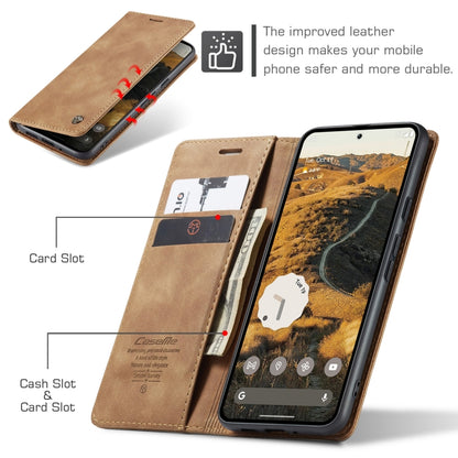 For Google Pixel 10 Pro XL / 9 Pro XL CaseMe 013 Multifunctional Horizontal Flip Leather Phone Case(Brown) - Google Cases by CaseMe | Online Shopping UK | buy2fix