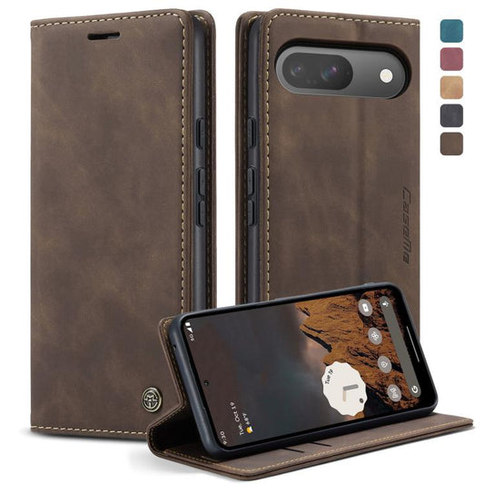 For Google Pixel 10 / 10 Pro / 9 CaseMe 013 Multifunctional Horizontal Flip Leather Phone Case(Coffee) - Google Cases by CaseMe | Online Shopping UK | buy2fix