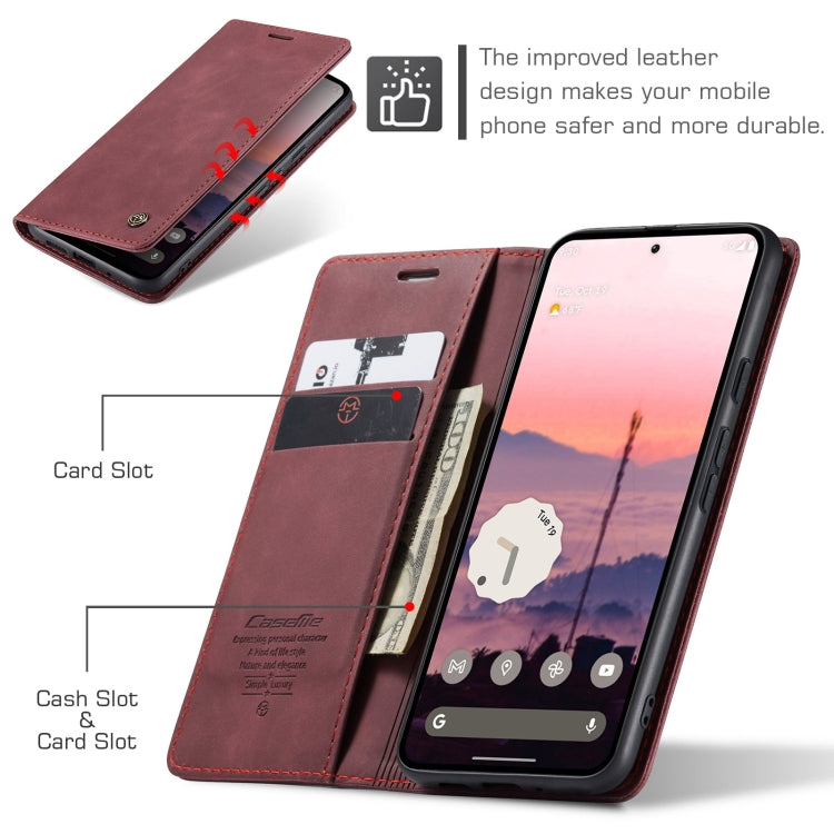 For Google Pixel 10 / 10 Pro / 9 CaseMe 013 Multifunctional Horizontal Flip Leather Phone Case(Wine Red) - Google Cases by CaseMe | Online Shopping UK | buy2fix